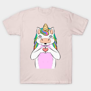 unicorn cute, funny and loving T-Shirt